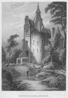 'Brussels Gate, Mechlen', 1850. Artist: Shury & Son.