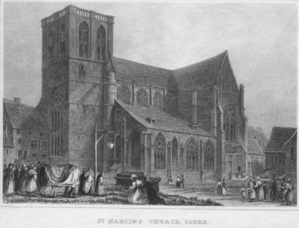 'St. Martin's Church, Liege', 1850. Artist: R Brice.