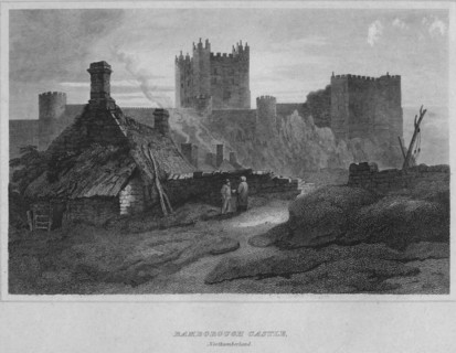 'Bamborough Castle, Northumberland', 1814. Artist: John Greig.