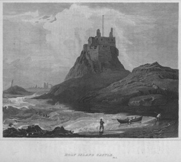 'Holy Island Castle', 1814. Artist: John Greig.