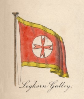 'Leghorn Galley', 1838. Artist: Unknown.
