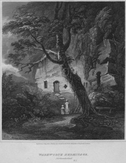 'Warkworth Hermitage, Northumberland', 1814. Artist: John Greig.