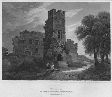 'Remains of the North House, Mitford, Northumberland.', 1814. Artist: John Greig.