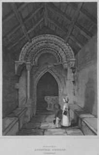 'Entrance to Aspatria Church, Cumberland', 1814. Artist: John Greig.