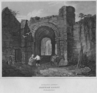 'Entrance Gateway - Hexham Abbey, Northumberland', 1814. Artist: John Greig.