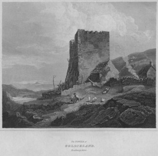 'The Tower of Goldieland, Roxburghshire', 1814. Artist: John Greig.
