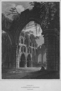 'Interior of Lanercost Priory, Cumberland', 1814. Artist: John Greig.