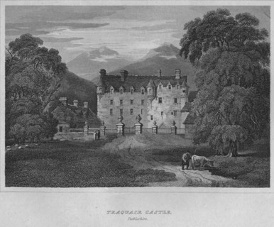 'Traquair Castle, Peebleshire', 1814. Artist: John Greig.