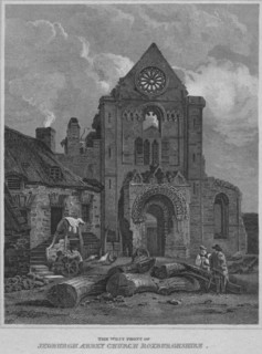 'The West Front of Jedburgh Abbey Church Roxburghshire', 1814. Artist: John Greig.
