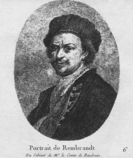 'Portrait de Rembrandt  - Du Cabinet de Mr. le Comte de Baudouin', c1770. Artist: Christian Gottfried Schulze.