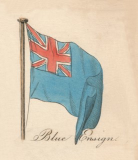 'Blue Ensign', 1838. Artist: Unknown.