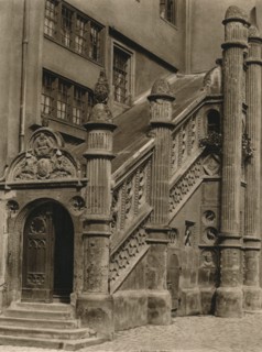 'Nordlingen - Town Hall Stairs', 1931. Artist: Kurt Hielscher.