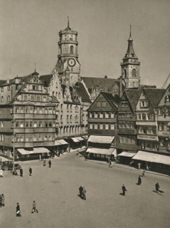 'Stuttgart. Maltplatz - Stiftskirche', 1931. Artist: Kurt Hielscher.
