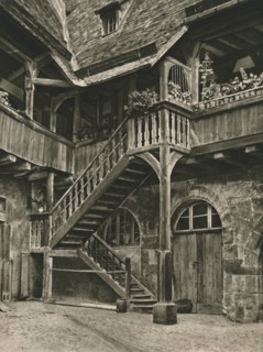 'Bamberg - Corner in the courtyard of the Old Residence', 1931. Artist: Kurt Hielscher.