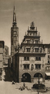 'Nysa, Silesia, Poland (Schlesien) - Treasury and Town Hall tower', 1931. Artist: Kurt Hielscher.