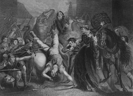 'The Death of Wat Tyler', 1859. Artist: John Rogers.
