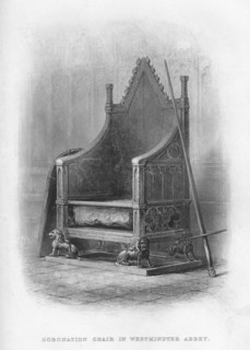'Coronation Chair in Westminster Abbey', 1859. Artist: Unknown.