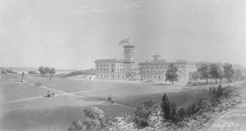'Osborne House', 1859. Artists: Edward Paxman Brandard, William Henry Bartlett.