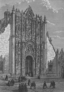 'Entrance to the Cathedral of Mexico', c1890. Artist: Unknown.