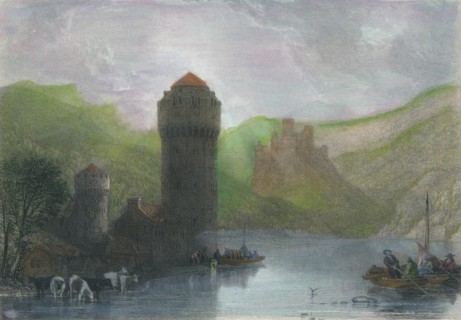 'Tower of Niederlahnstein', 19th cenrury. Artist: Edward Goodall.