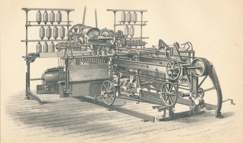 Self-Acting Mule. Sharp & Roberts Principle, by P. MacGregor, Manchester', 1874. Artist: GB Smith.
