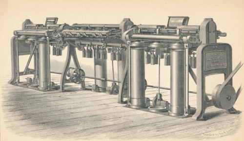Drawing Frame, by Platt, Brothers & Co. Oldham', 1874. Artist: GB Smith.