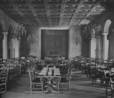 Main dining room, University Club Building, Los Angeles, California, 1923. Artist: Unknown.