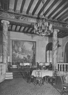 Detail at end of main dining room, Mount Royal Hotel, Montreal, Canada, 1923.  Artist: Unknown.