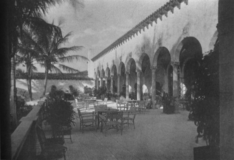 Terrace and arcade, Gulf Stream Golf Club, Palm Beach, Florida, 1925. Artist: Unknown.