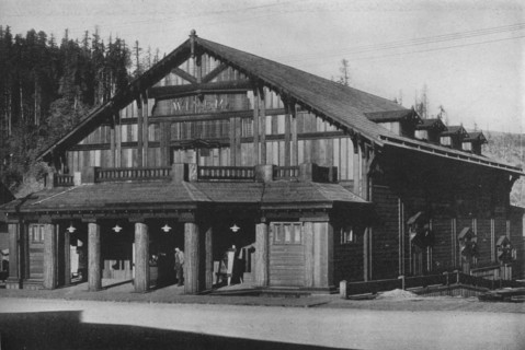 Tyrolean influence in the exterior design of the Winema Theater, Scotia, California, 1925. Artist: Unknown.
