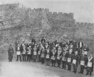 'English Freemasons at Jerusalem', 1898. Artist: CN Tadros.