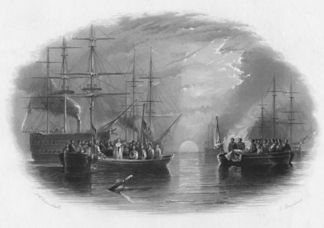 'Burial at Sea', c19th century. Artist: Edward Paxman Brandard.