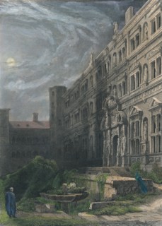 'The Great Court of Heidelberg', 1834. Artist: Henry Winkles.