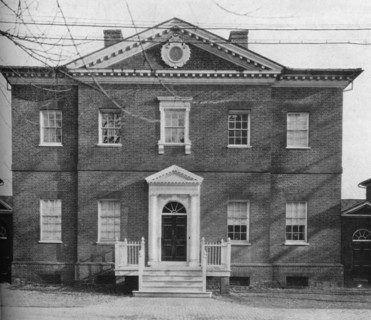 Central pavilion, street front of Harwood House, Annapolis, Maryland, 1922. Artist: Unknown.