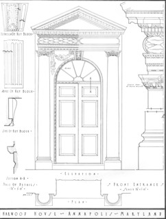 Measured drawing, Harwood House, Annapolis, Maryland, 1922. Artist: J Frederick Kelly.