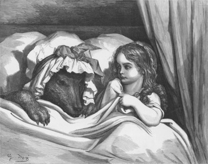 'The Disguised Wolf', 1870. Artist: Adolphe François Pannemaker.