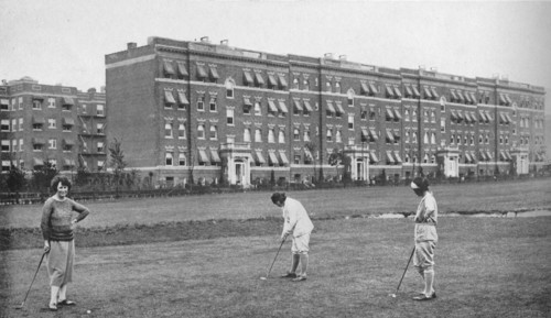 Exterior of Hawthorne Court Apartments, Jackson Heights, New York, 1922. Artist: Unknown.