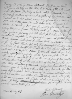 Agreement by Oliver Goldsmith to write for James Dodsley, 31st March 1763.', 1899. Artist: Oliver Goldsmith.