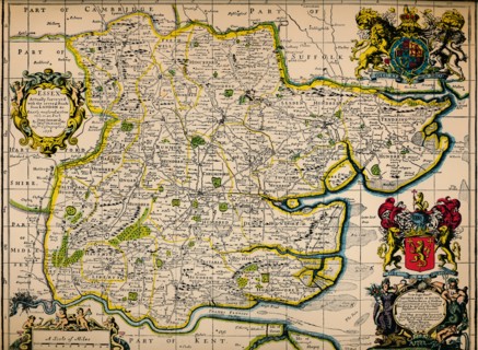 'Map of Essex', 1678. Artists: John Ogilby, William Morgan.