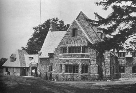 Locker room wing from the 1st tee, East Course, Winged Foot Golf Club, Mamaroneck, New York, 1925. Artist: Unknown.