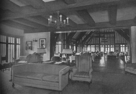 View of the dining room from the lounge, Glen View Club, Glenview, Illinois, 1925. Artist: Unknown.