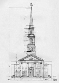 Elevation, the Village Chapel, Pinehurst, North Carolina, 1926. Artist: Unknown.