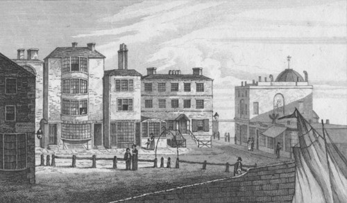 'High Street & Garners Library from Marine Parade', 1820. Artist: John Shury.