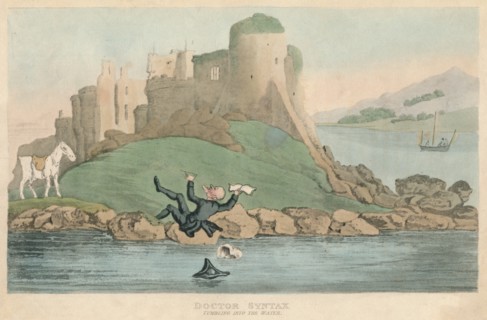 'Doctor Syntax Tumbling into the Water', 1820. Artist: Thomas Rowlandson.