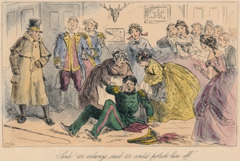 Sink! Ar always said ar could polish him off', 1865. Artist: Hablot Knight Browne.