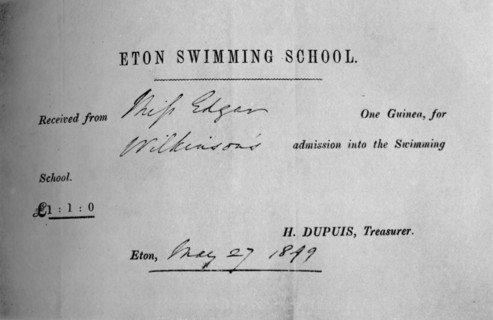 'Receipt for Swimming Lessons', 1935. Artist: Unknown.