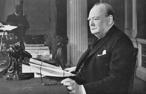 'Mr. Churchill's V.E. Day Broadcast', 1945 (1955). Artist: Unknown.