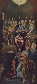 'La Venida Del Espiritu Santo', (The coming of the Holy Spirit), 1514-1519, (c1934).  Artist: El Greco.