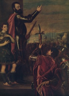 'Speech of the Marquis del Vasto', c1540, (c1934). Artist: Titian.