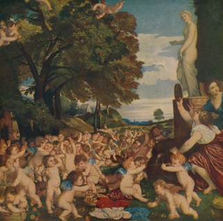 'La Fiesta De Venus', (The Worship of Venus), 1518-1519, (c1934). Artist: Titian.